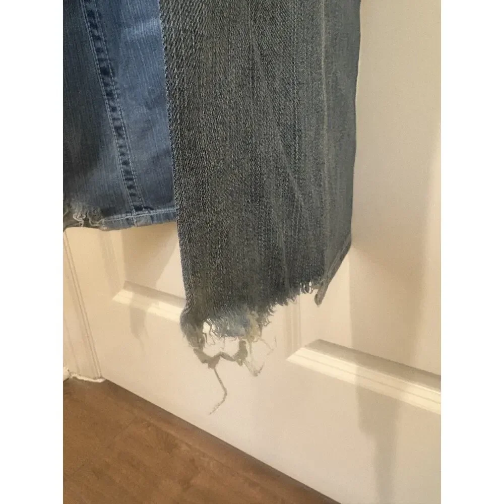Daytrip Virgo Bootcut Jeans Sz 32 Long Denim Heavy Stitch Western Boho Y2K